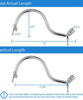 Diagram showing the 16 Inch Stainless Steel Shower Arm Extension with 360 Degree Rotation and adjustable G1/2 connection.