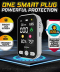 4-In-1 Travel Carbon Monoxide Detector And Gas Alarm With Temperature And Humidity Sensors, Portable Plug-In Or Battery Backup