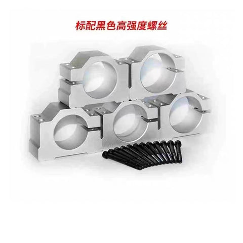 Rock Solid Heavy Duty Aluminum Spindle Clamp For CNC Engraving Machine With Screw, 38-70mm displayed with screws