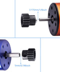 Beefed Up Metal Spur Gear Set 54T 32P With 15T 17T 19T Pinions And 3.175mm Coupler For Traxxas with motor shaft sizes shown
