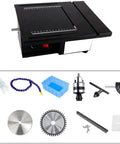Compact Portable Benchtop Table Saw Packing An Amped Up 1800 Watt Motor And Slick 0 To 90 Degree Adjustments for wood and metal cutting accessories.