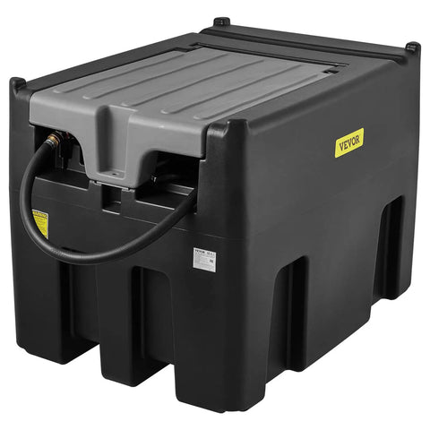 Road Ready Portable Diesel Transfer Tank 116 Gallon Capacity With 12V Electric Pump, 10 GPM Flow, 13.1 Ft Rubber Hose, Lockable Lid