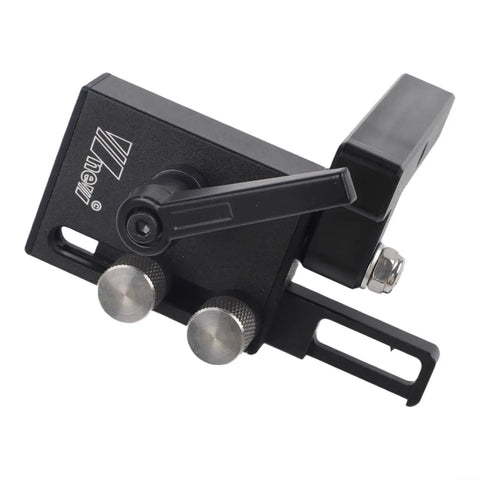Beefy Aluminum Miter Track Stop for Router Table 19mm T Slot Limiter Precision Cutting Jig with lock handle, black angle view