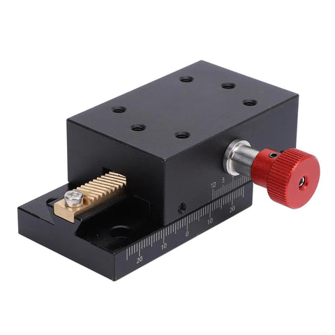 Mini Sliding Linear Stage For Woodworking Tools X Axis Travel 60x40x30mm Manual Fine Tuning Aluminum Alloy Construction With Dovetail Groove