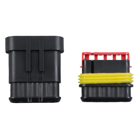 Get Your Wires And Connectors Tight With This Awesome 800 Piece Automotive Weather Pack Connector Kit Featuring Brass Terminals Seals And Multiple Pin Sizes For Rock Solid Sealed Electrical Jobs. black automotive Weather Pack connectors with yellow seal and red lock