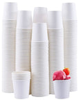 4 Oz Espresso Shot Cups Set 300 Pack White Mini Paper Cups For Coffee Tasting And Drink Samples Displayed in Stacks