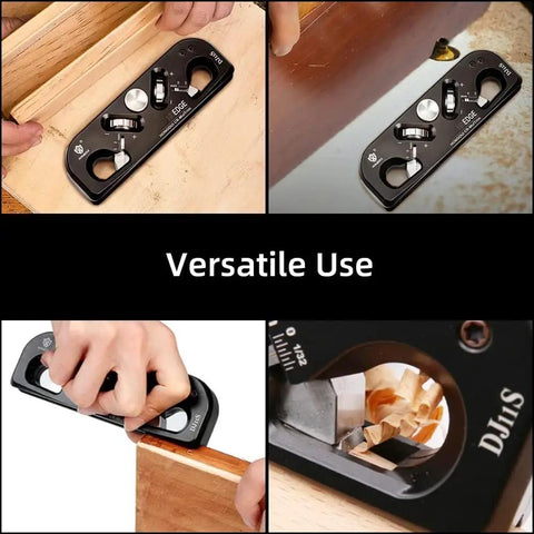 2-In-1 Chamfer and Radius Plane for Woodworking, Depth Adjustable 1/32 Inch (5mm), Aluminum Alloy, 3 Blades, multiple woodworking uses