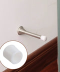 Door Stop Bumper Tips 0.39 Inch Rubber Stopper Caps For Door And Wall Protection White 20 Pieces Universal Fit installed