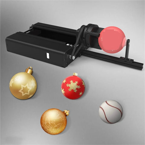 Dope Upgrade Four In One Axis Y Axis Rotary Roller Attachment For Laser Engravers Smooth 360 Degree Rotation For Cylinder Bottle And Can Projects Killer Black Build with red ball and decorative ornaments.