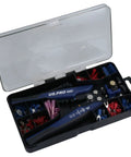 Top Shelf Automatic Wire Stripper Crimper And Cutter Handy Multi Tool With Adjustable Insulated Grip and terminal kit in black case.