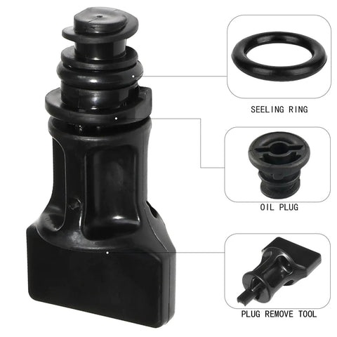11 Pack Oil Drain Plug With Removal Tool No Leak Replacement For VW And Audi 1.8L 2.0L TSI showing sealing ring and plug removal tool