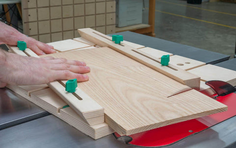 ZeroPlay 360 Sled Kit With MatchFit Dovetail Hardware for Table Saw Crosscut Jig Building installed on table saw