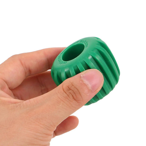 Hand holding green Heavy Duty Stainless Steel Scuba Valve Handle Replacement Wheel For Diving Cylinders