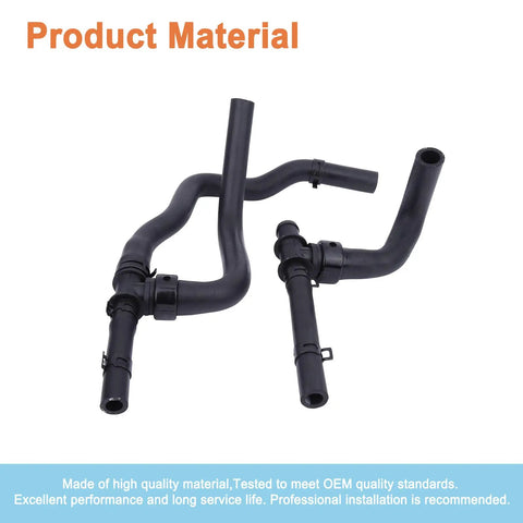 Heater Hose Set With Tee For Return Replacement For Dodge Journey 2.4L VVT 2009 2019 Beefed Up Premium Rubber Hose Kit