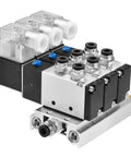All-In-One Electrical Pneumatic Triple Solenoid Valve 4V210-08 DC24V PT1 Quarter Inch Port 5 Way 2 Position Internally Piloted Valve Kit