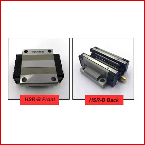 HSR-B block guide slider flange with front and back view, part of the Top Rated Hsr25b Block Guide Slider Flange Through Hole Linear Rail Slide Kit For Smooth Machine Motion Precision Engineering Jobs And DIY Projects That Need Reliable Gfr25b Style Performance Today.