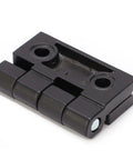 Zinc Alloy Screw Mounting Door Hinge With Auto Close Double Spring For Cabinet Doors And Utility Boxes, black 58x58mm size