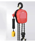 Portable 1 Ton Electric Chain Hoist And Trailer Winch for Garage Crews and DIY Hustlers with smooth reverse control and chains.