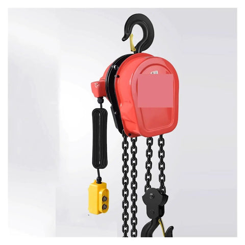Portable 1 Ton Electric Chain Hoist And Trailer Winch for Garage Crews and DIY Hustlers with smooth reverse control and chains.