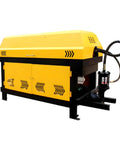 Heavy Duty Hydraulic Steel Bar Straightening And Cutting Machine Automatic Rebar Processing Equipment with yellow exterior.