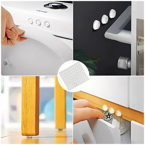 200 Piece Clear Self Adhesive Bumpers One Half Inch Round Protectors For Cabinet Doors, noise reduction, surface protection