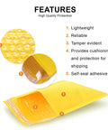 Heavy Duty Kraft Bubble Mailers With Padded Self Seal Design For Secure Shipping 4 By 8 Inch Envelopes showing cushioned bubble lining.