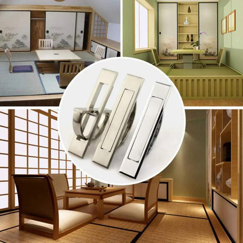 Slick Hidden Cabinet Handles Pack Of Two Smooth Rotating Zinc Alloy Pulls In Brushed Nickel Finish No Sweat Setup To Refresh Your Drawers Or Closet Doors Quick showcased in modern interiors.