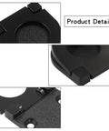 Close-up of black 2 Pack Recessed Flush Mount Ring Pull Handles for cabinets and drawers, hidden recessed type with screws, zinc alloy