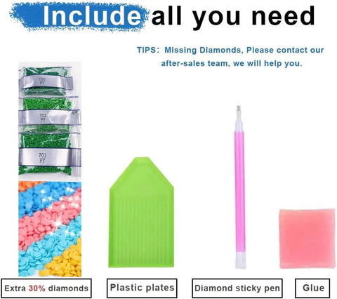 Hydrangea In Glass 5D Diamond Painting Kit For Adults Full Drill Diamond Art components - diamonds, pen, glue, tray