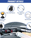 Top Shelf Vacuum Fluid Extractor Syringe Oil Pump With Extended Reinforced Hose For Mess Free Engine Oil Extraction and Smooth Fuel Transfer On Any Domestic Or Import Ride, showcasing product details like hoses and non-slip texture.