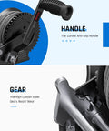 Heavy Duty Boat Trailer Winch 1200 Lbs With 26 Ft Steel Rope Two Way Ratchet 4 To 1 Gear Marine Grade Hand Winch grip and gears