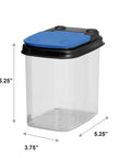 Stackable Clear Hardware Storage Bins Set With Blue Lids 1 Quart 8 Pack For Bolts Screws Nuts And Small Parts In Garage Or Workshop Easy Grab Containers For Quick DIY Access