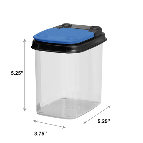 Stackable Clear Hardware Storage Bins Set With Blue Lids 1 Quart 8 Pack For Bolts Screws Nuts And Small Parts In Garage Or Workshop Easy Grab Containers For Quick DIY Access
