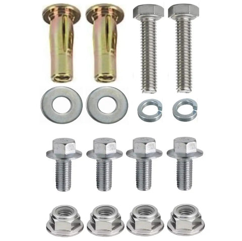 Heavy Duty Mounting Bracket With Fasteners For 1 By 5 Slot Vans And Trucks Silver MB113 installation components displayed