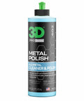 16oz bottle of Heavy Duty Metal Polish That Wipes Out Oxidation Tarnish And Stains For Aluminum Chrome Brass Copper And Silver Delivers A Showroom Shine And Mirror Finish On Cars And All Metal Surfaces Made In USA