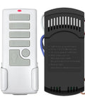 Ceiling Fan Remote Control and Receiver Kit Replacement for Harbor Breeze Hunter Hampton Bay 3 Speed Fan Control with Light Dimmer and Time Delay 304.17MHz Includes Wall Mount, showing remote and receiver.