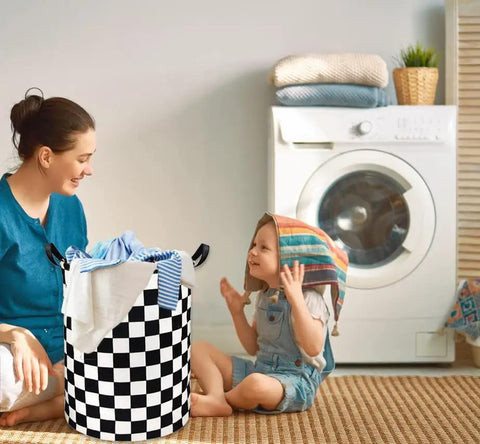 Keep The Vibe Clean Boys Laundry Basket And Kids Toy Hamper Crafted From Heavy Canvas With Waterproof Lining Super Solid Storage Bin For Bedroom Decor And Racing Flag Gift For Fans