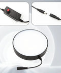 LED Ring Light Illuminator For Lab Microscopes With Adjustable Brightness From Dim To Full White Pure LED Light And Power Adapter Replacement Accessory For Stereo Microscopes US Plug And Play Ready, 134-135mm ring