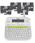 Compact White Label Maker Bundle With Four Tape Rolls For Hassle Free Home And Office Storage Featuring Dead Simple One Touch Keys Quick Print Templates And No Sweat Setup Design For Everyday Clutter Solutions Just Great with four tape rolls and easy-use keyboard.
