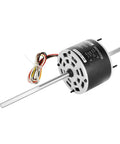 One Third HP RV Air Conditioner Fan Motor With Capacitor AC 115V 3A Dual Speed 1675 and 1350 RPM 0.5 Inch Shaft Replacement