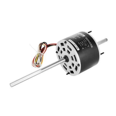 One Third HP RV Air Conditioner Fan Motor With Capacitor AC 115V 3A Dual Speed 1675 and 1350 RPM 0.5 Inch Shaft Replacement