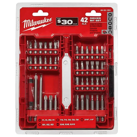 42 Piece Pro Grade Driver Bit Set With Magnetic Drive Guide And Forged Tips For Long Lasting Durability Includes A Wide Assortment Of Phillips Slotted Torx And Hex Bits Perfect For Home DIY Projects And Everyday Use