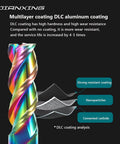 JIANXING 1/8-inch carbide end mill, extra-long square 3 inch overall length, 3-flute with DLC coating.