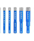 Dry Diamond Drill Bits Set 7 Piece Carbide Vacuum Brazed Hole Saw Kit for granite ceramic tile stone marble porcelain glass