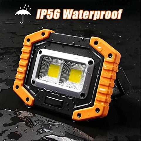 Rechargeable LED Work Light 30W 1500LM Portable Flood Light On The Go With Magnetic Base 4200mAh Battery 2 Pack waterproof
