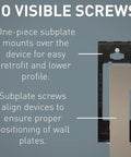 Radiant 450W Preset Decorator Rocker LED Dimmer Light Switch with no visible screws design detail