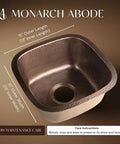 Hand Hammered Copper Kitchen And Bar Sink 15 Inch Atlas Dual Mount Drop In Or Undermount Deep Single Bowl Heavy Gauge Craftsmanship Pro Grade Finish Built To Last