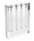 Acrylic Transmission Oil Viscosity Tester Stand With Four Hole Engine Oil Comparator For DIY Car Maintenance, clear acrylic 4-hole stand
