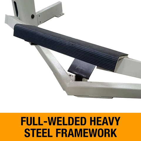 Close-up of full-welded heavy steel framework for 40 Inch Box and Pan Brake Built For Real World Shop Use Handles 12 Gauge.