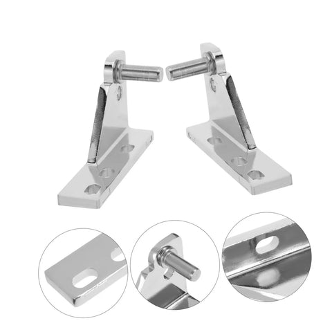 Heavy Duty Zinc Alloy Refrigerator Door Hinges For Commercial Kitchens, Corrosion Resistant Cooler Hinge Replacement Parts, Set Of 4, Easy Install And Sag Free Alignment For A Tight Cold Seal, chrome hinge close-up